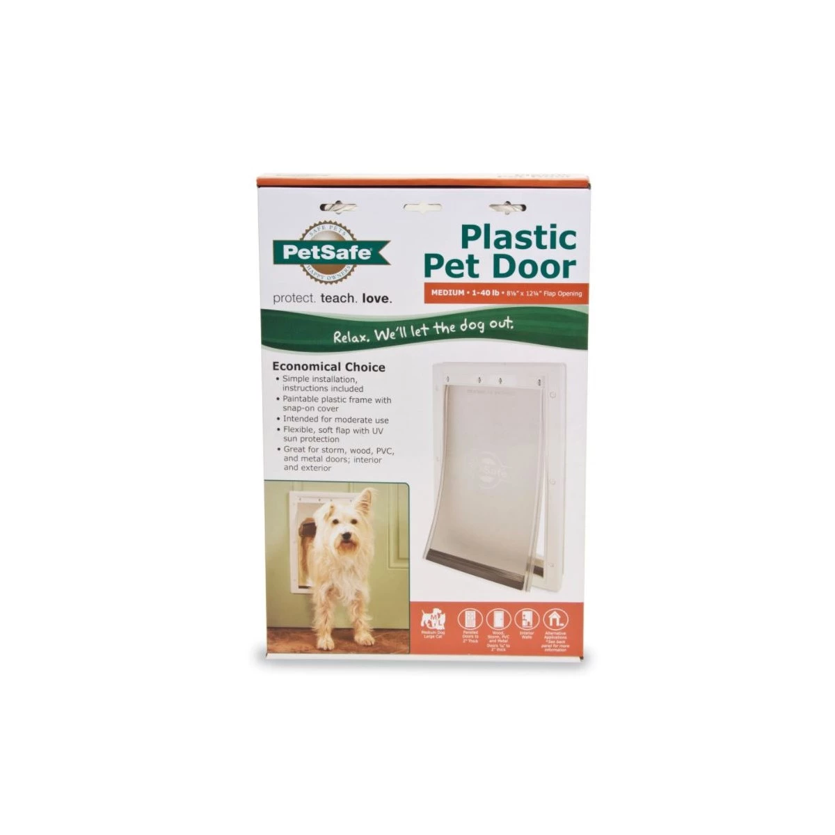 PetSafe Plastic Pet Door White 4 PetSafe Plastic Pet Door White - Image 2
